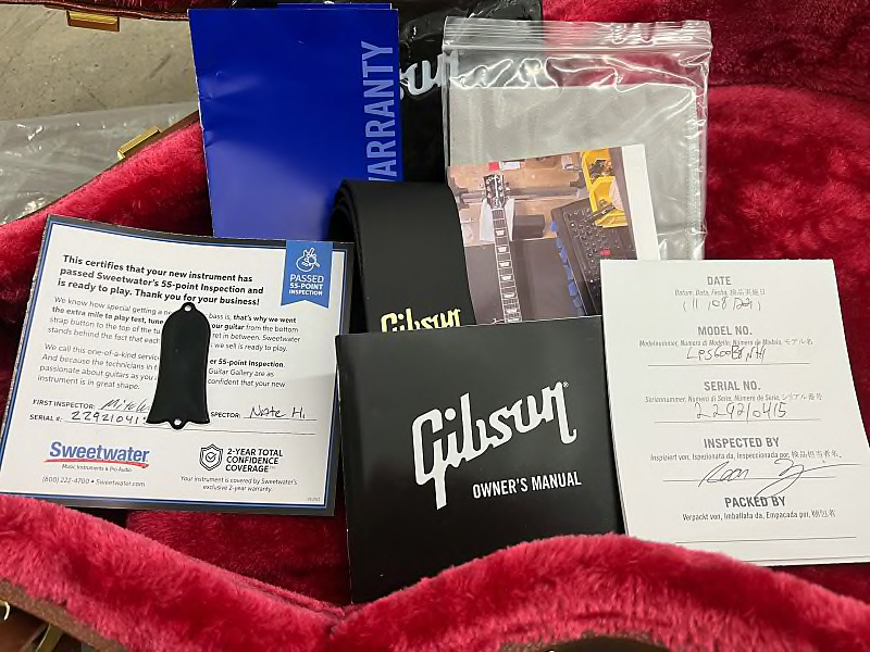 Documentación y extras de la Gibson Les Paul 60's 